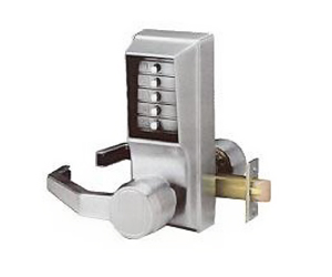 Commercial combination lock lever